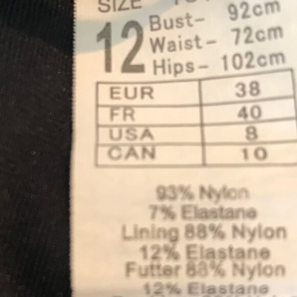 Sea Folly Black Swim Shorts Size 10 - Picture 4 of 5